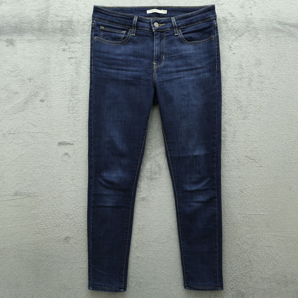 Levi's 711 Jeans Women's Size 28 Blue Mid-Rise Skinny Denim 28 " Inseam Stretch